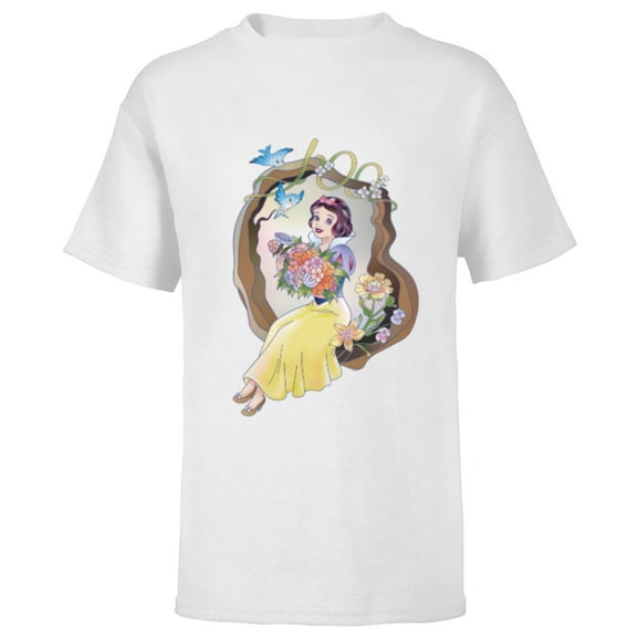 Disney 100 Platinum Princess Collection Snow White D100 - Short Sleeve T-Shirt for Kids - Customized-White