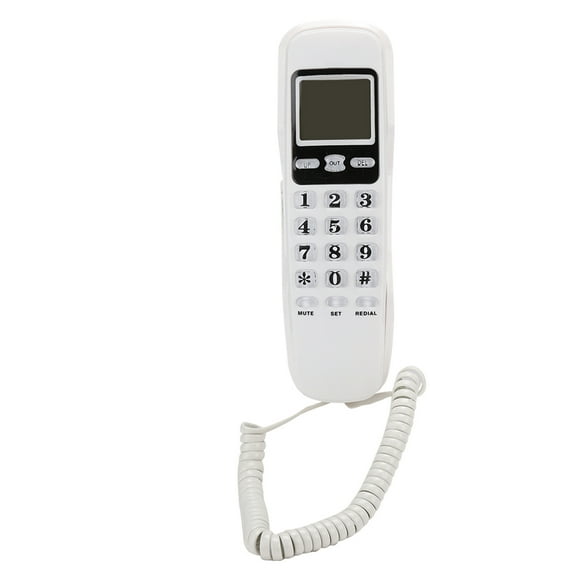 Teléfono para casa o oficina con pantalla de identificación de llamadas KX T888CID (línea telefónica del Reino Unido con color aleatorio) (blanco)