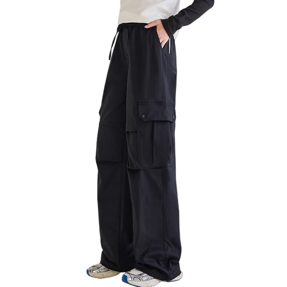 MZXELPRJD Track Pants Baggy Pants Y2k Girls Black Pants Black Flowy Pants Clothes for Teen Girls 12-14 Trendy Soccer Clothes Work Out Clothes, Black 11-12 Years