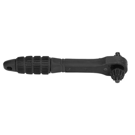 

WonderfulMart Ratchet Wrench 2 in 1 Black Carbon Steel Multifunctional Quick Drill Chuck Wrench for Universal Electric Drills