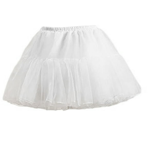 Women 4 Layer Tulle Tutu Skirt Pleated Petticoat Hoopless Crinoline Underskirt