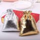 thumbnail image 2 of Paquete de 100 joyas, bolsa dorada y plateada, accesorios, bolsa para dulces de boda, 7x 9 cm, 2 of 5