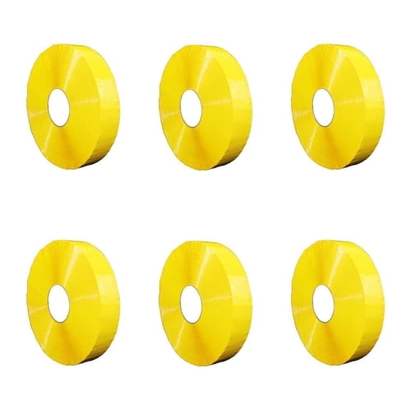 PSBM Yellow Acrylic Tape Carton Sealing Tape 1.88 Inch x 1000 Yards 6 Rolls 2 Mil Great For Light Packaging And Daily Use