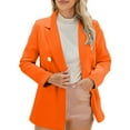 thumbnail image 2 of IMENGL Pocket long sleeve casual work coat lapel, Orange XL, Size M-3XL, 2 of 9