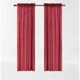 thumbnail image 2 of 2PC MR2 BURGUNDY SOLID SILK SEMI SHEER ROD POCKET WINDOW CURTAIN PANEL LIGHT FILTERING 55" W X 95" L EACH PC, 2 of 2