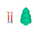 thumbnail image 2 of cpengpj Clearance Christmas Tree Cake With Mesh And Fork Spoon Fruit Cake For Baby Food 304 Stainless Steel Children's Tableware Set Essentiales For Holidays, 2 of 6