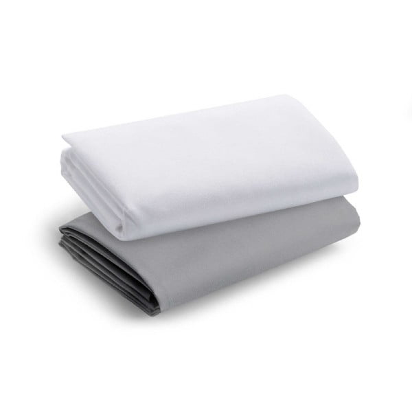 Nuby Waterproof 2pk Play Yard sheet set White/Grey - Walmart.com