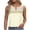Khaki, variant on Diufon Tank Tops for Women Hollow-Out V Neck Sleeveless T-Shirts Summer Casual Solid Color Tees