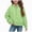 H305-Light Green, variant on TOWED22 Girls Half Zip Sweatshirt Solid Fleece Quarter Zip Pullover Hoodis Fall Clothes for Teen Girls Thumb Hole,11-12 Y
