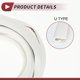 thumbnail image 5 of Unique Bargains 1 Pcs Tira Protectora de Borde de Puerta de Coche Ajustable 5m/16.4ft Blanca EPDM, 5 of 7