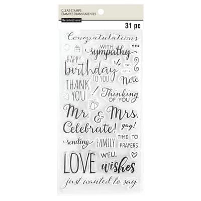 6 Pack: Phrases Clear Stamps by Recollections