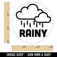 thumbnail image 2 of Rainy Rain Weather Day Planner Self-Inking Rubber Stamp Ink Stamper - Orange Ink - Small 3/4 Inch, 2 of 7