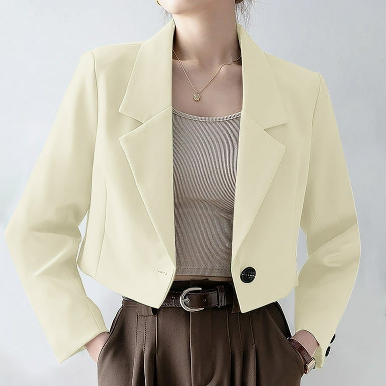Blazer Suit Women's Cropped Blazer Jackets Women's Casual