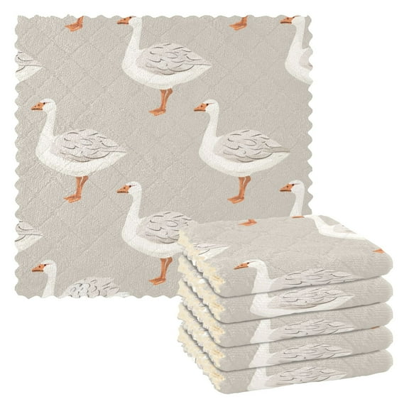 6 Packs Gooses Kitchen Dish Towels Soft Absorbent Dish Cloths 11"x11"