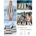 thumbnail image 5 of Black Gray Striped Beach Towels Oversized Super Absorbent, Farmhouse Stripe Art Lightweight Bath Towel Quick Dry Sets For Bathroom/Pool/Rv Camping/Beach Play/Gym Room/Picnic 23"x47", 5 of 8