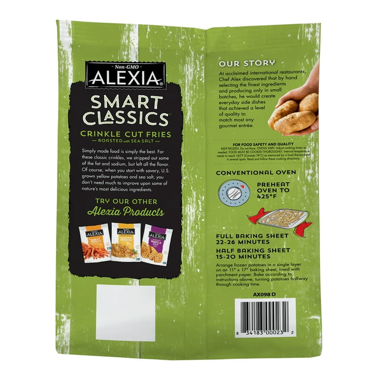 Alexia Smart Classics Crinkle Cut Fries Roasted with Sea Salt Review –  Freezer Meal Frenzy