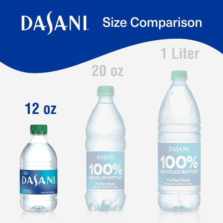 DASANI Purified Water Bottles, 12 fl oz, 8 Pack, Spring