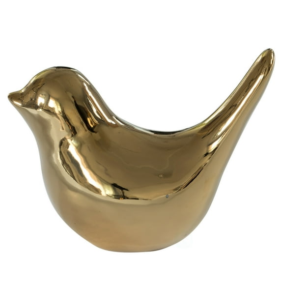 Stylish Modern Accent Table Decor: Ceramic Gold Bird Figurine Statue Ornament – Ideal for Home, Office, Living Room Decor, Valentine's Day Gifts, Wedding Favors, and Holiday Decorations