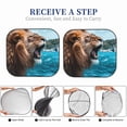 thumbnail image 3 of Yiaed Ice Blue Coastal Lion Print Car Front Windshield Sun Shade,Foldable Anti-UV Car Sunshade for Front Window for Most Vehicles-Large, 3 of 5