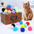thumbnail image 2 of 20PCS Cat Toy Balls Soft Kitten Pompon Toys Indoor Cats Interactive Playing Quiet Ball Cats Favorite Toy Assorted，1.18inch，Random Color, 2 of 6
