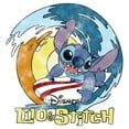 thumbnail image 2 of Mens Lilo & Stitch Distressed Surf's Up T Shirt, 2 of 5