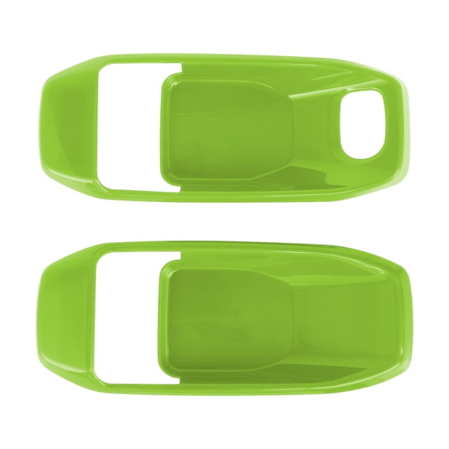 Cubierta de Tazón de Mango de Puerta Interior para Jeep Wrangler Gladiator JT 2DR 2018-2024 Marco de Decoración de Mango de Puerta Interior Verde ABS 2 Pcs