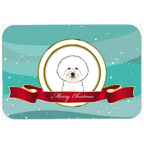 Carolines Treasures  Bichon Frise Merry Christmas Mouse Pad- Hot Pad & Trivet