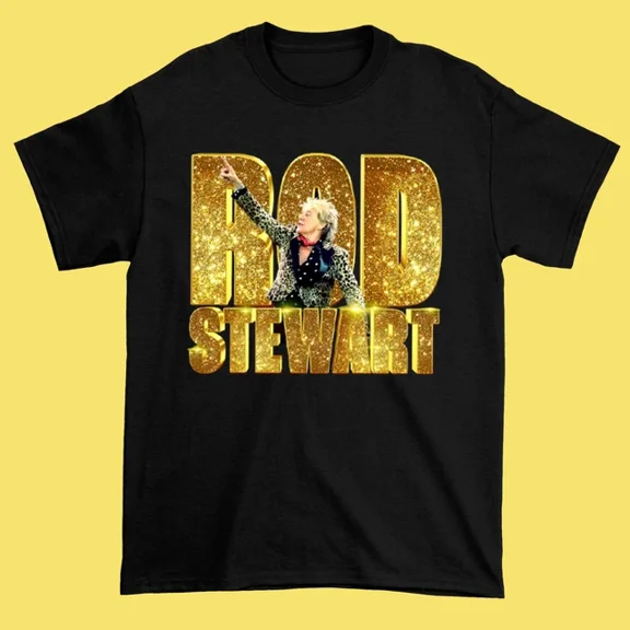 RARE!! Rod Stewart 2025 Black Cotton All size S-345XL T-shirt Men Women HRN168