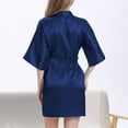 thumbnail image 4 of HBFAGFB Robe de Nuit pour Femme Cardigan à Manches Courtes Peignoir Confortable et Léger Bleu Taille 2TG, 4 of 6