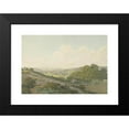 thumbnail image 2 of Marquard Wocher 18x14 Black Modern Framed Museum Art Print Titled - View from a Hill to the Village of St. Jakob Near Basel with a Pointed Church Tower (1803), 2 of 5