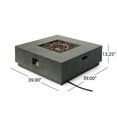 thumbnail image 3 of Jasmine Outdoor 50,000 BTU Square Fire Pit (No Tank Holder), Concrete Finish, 3 of 8