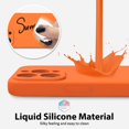 thumbnail image 4 of for iPhone 14 Pro Max Phone Case Liquid Silicone, Fluorescent Bright Solid Color, Cute Thin Slim Soft Rubber TPU Plain Smooth Gel Matte Protective Cover for Women Girl, Burnt Neon Orange, 4 of 13