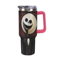thumbnail image 2 of Jack Skellington 40 Oz Large Capacity Car Cup With Lid And Straw Stainless Steel Tumblers Cup With Handle For Women And Men, 2 of 8