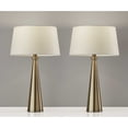 thumbnail image 2 of Set of 2 Contemporary Tapered Brass Metal Table Lamps, 2 of 3