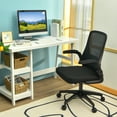thumbnail image 3 of Gymax Chaise de Bureau en Maille Pivotante avec Dossier Pliable et Accoudoirs Rabattables, 3 of 10