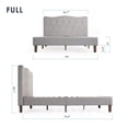 thumbnail image 4 of Mellow Janne Upholstered Platform Bed with Tufted Headboard, Classic Grey, Full, 4 of 7