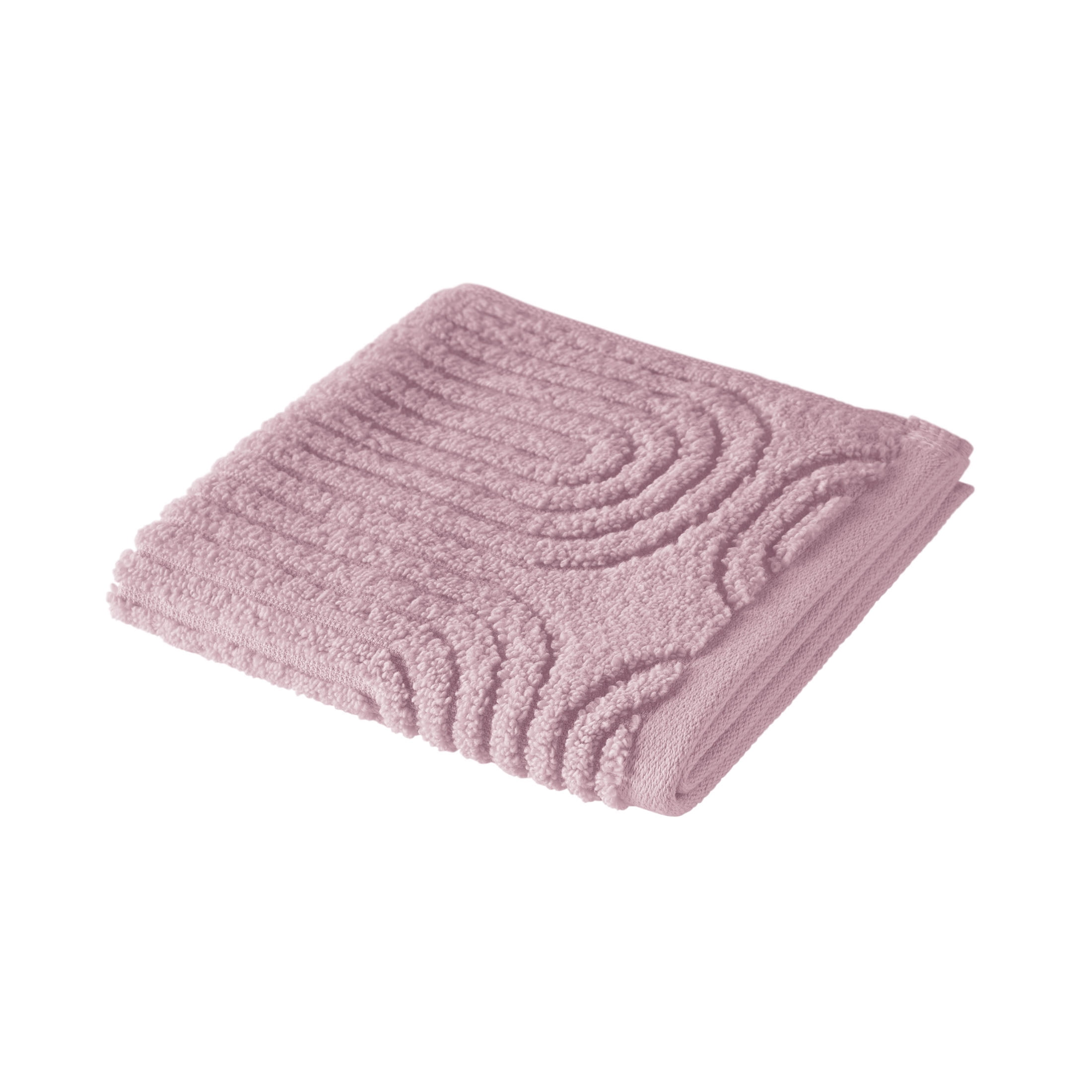 Beautiful by Drew Barrymore Textured Washcloth, 100% Cotton, Rose Pink