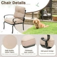 thumbnail image 3 of SUNCROWN 4-Piece Outdoor Patio Conversation Set Metal Chairs and Table Set with Loveseat, Brown, 3 of 5
