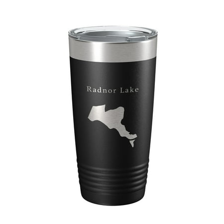 

Radnor Lake Map Tumbler Travel Mug Insulated Laser Engraved Coffee Cup Brentwood Tennessee 20 oz Black