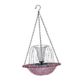 thumbnail image 2 of Comedero para pájaros con energía solar colgante, cuenco para baño de pájaros para jardín, patio trasero violeta, 2 of 8