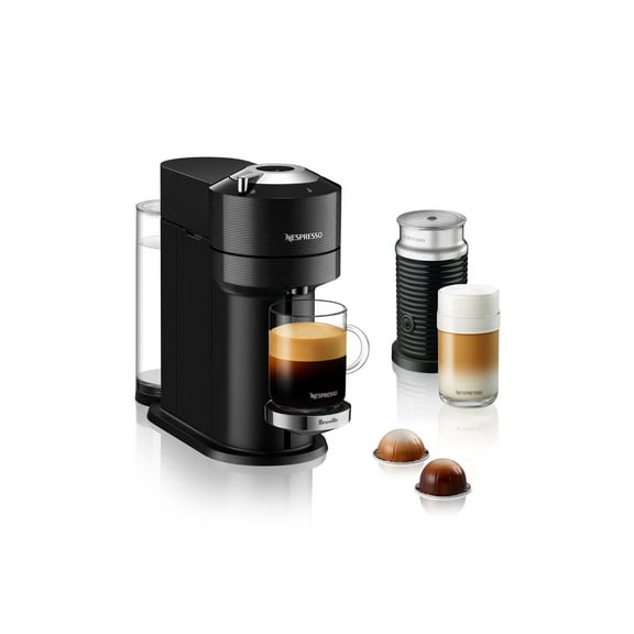 Machine à café et espresso Vertuo Next Premium de Nespresso par Breville avec mousseur à lait Aeroccino, Noir