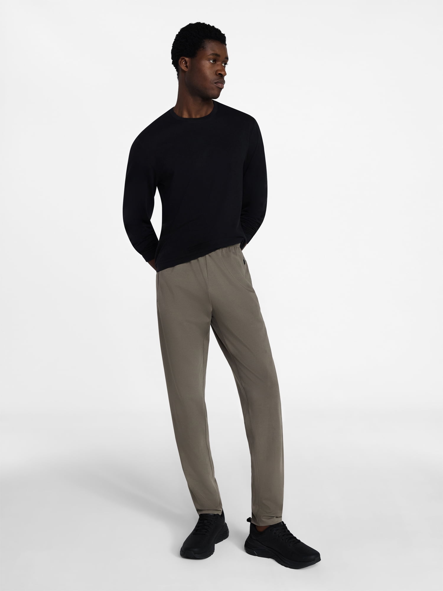 Athletic Works Men's and Big Men's Slim Knit Pants, 30" Inseam, Sizes XS-4XLT