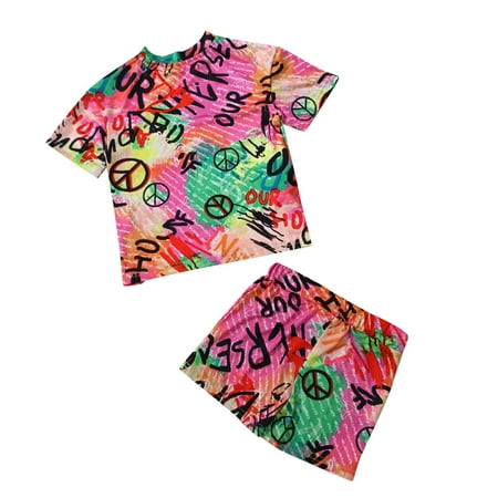 

Little Girl Clothes Size 7-8 Kids Toddler Baby Children Girls Summer Floral Short Sleeve Tshirt Shorts Pants Tops Clothes Suits Outfits Little Girl Clothes 7 8