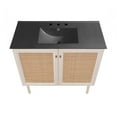 thumbnail image 6 of Classe 36 in. White Oak Bathroom Vanity With Black, 3-Hole Ceramic Sink Top, 6 of 8
