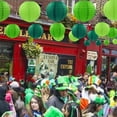 thumbnail image 4 of JUMRHFAN 12 Pcs Green Party Paper Lanterns Green Party Supplies Round Chinese Paper Lanterns for Spring Theme Party Birthday Baby Shower Graduation Wedding Irish Party Saint Patricks Day Decor, 4 of 14