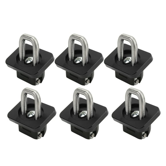 Ancrages d'Attache de Lit de Camion, 6 Pcs/ensemble Attache de Lit de Camion Anneau en D Côté Supérieur Anneau de Taureau Flush Fonctionnement Fluide