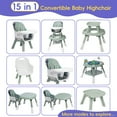 thumbnail image 2 of Tolead 15-in-1 Baby Highchair & Activity Center, 15-in-1 Convertible High Chair with Green, 2 of 7