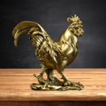 thumbnail image 3 of Figurita de pollo, escultura de gallo, decoración decorativa de resina Feng Shui, estatua de Animal para fiesta, vacaciones, adornos de escritorio, Estilo D, 3 of 7