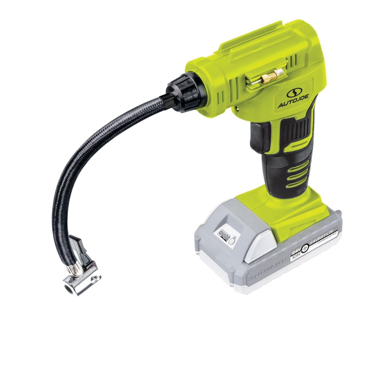 Buy Sun Joe 24VAJCLTE Cordless Portable Air Compressor with Nozzle Adapters, Automatic Digital