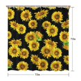 thumbnail image 5 of Waterproof Cute Sunflower Colorful Shower Curtain 72x72 Inch Boho Style Polyester Unique Shower Curtain for Bathroom Hotel Home Decor with 12 Plastic Hooks, 5 of 5